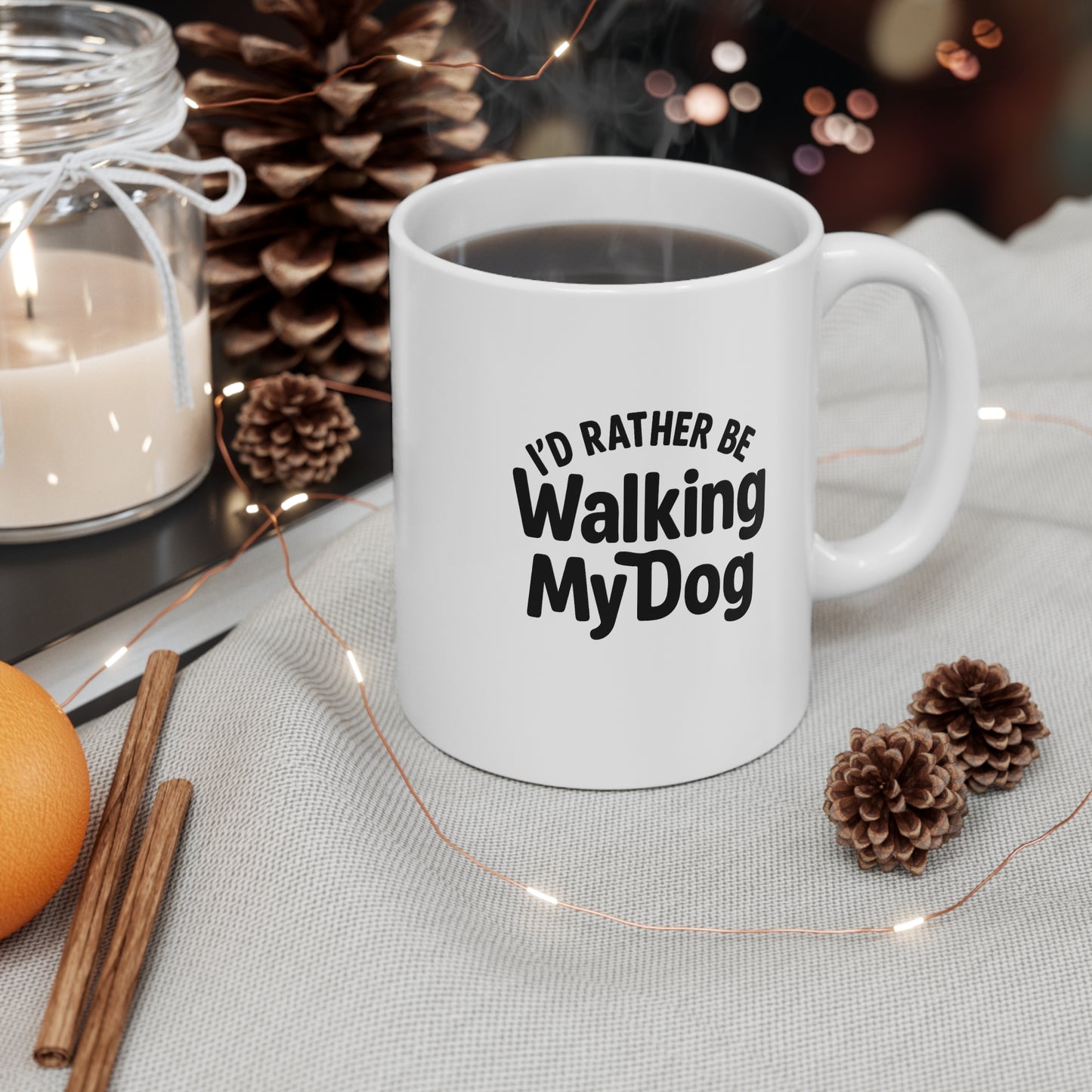 I'd Rather Be Walking My Dog Mug - 11oz Coffee Cup for Dog Lovers