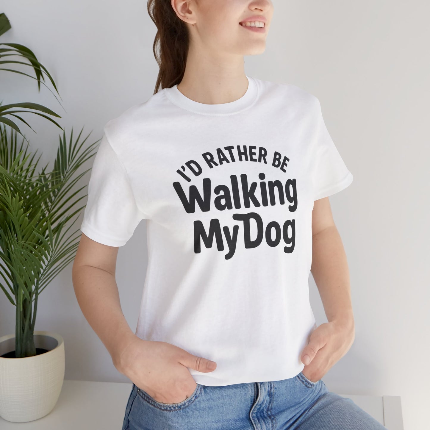 I'd Rather Be Walking My Dog Unisex Tee – Perfect Gift for Dog Lovers